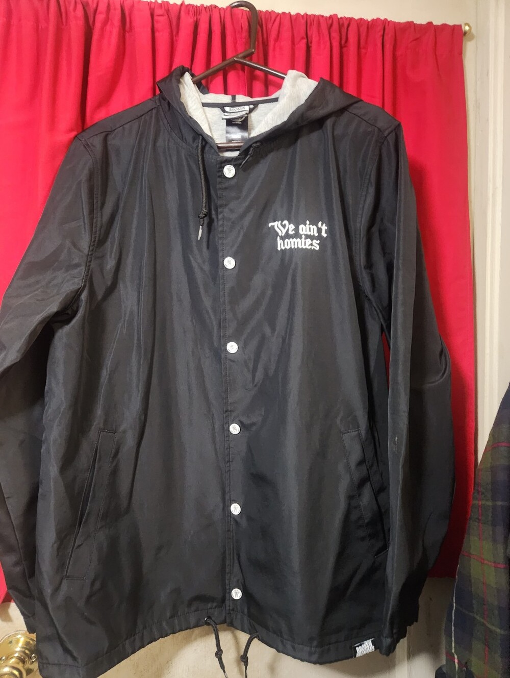Men’s Broken Promises Black Hooded Coach Jacket